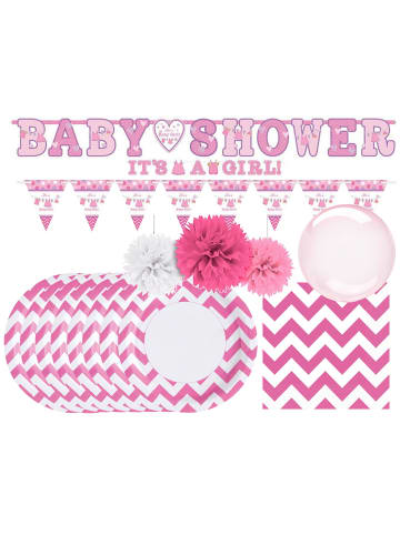 Babyparty-Set It's a Girl 35-teilig Gender Reveal Party in rosa