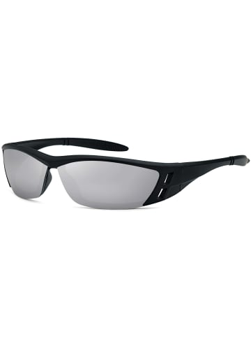 Sport Sonnenbrille in Silber Verspiegelt