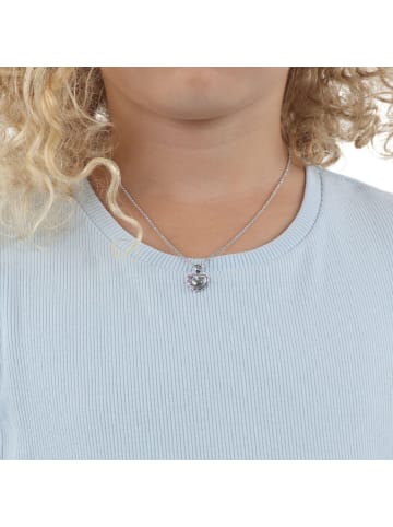 Kette mit Anhänger Silber 925, rhodiniert in Pink