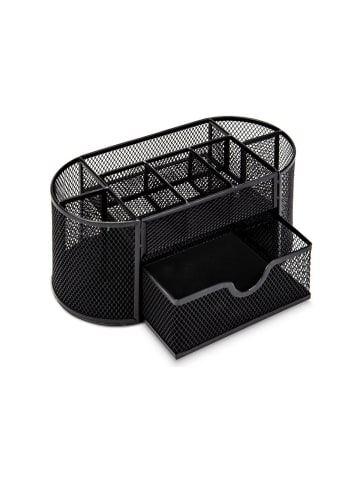 Büro Organizer Metall Box mit Schublade Schwarz