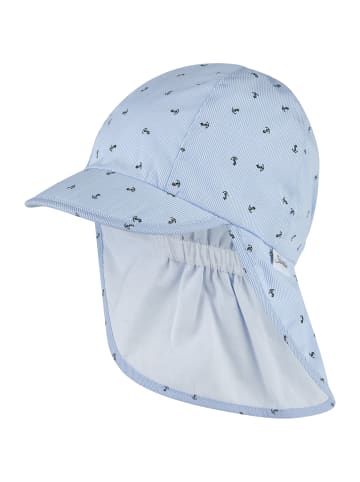 Schirmmütze mit Nackenschutz Anker in himmelblau