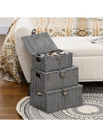Aufbewahrungskorb in Grau 35,5L x 28,5B x 18H cm