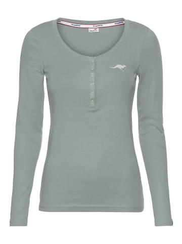 Langarmshirt in graugrün