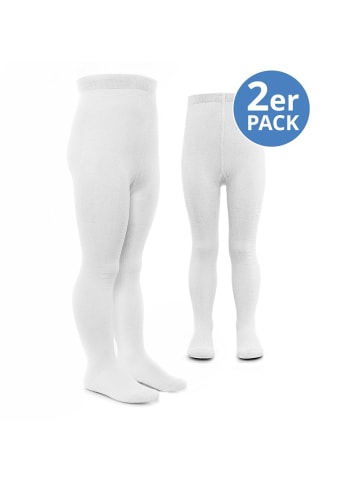 Strumpfhose 2er Pack - Weiß - Gr. 50 in weiss
