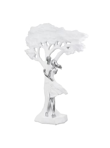 Skulptur Liebesblicke weiß - (H) 44 cm