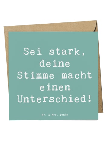 Glückwunschkarte Spruch Deine Stimme zählt mit ... in Meeresbrise