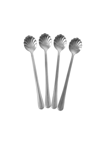 Lattelöffel rostfreier Stahl 4er in silber