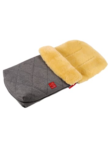 Lammfell - Kinderwagen Fußsack Natura anthracite melange