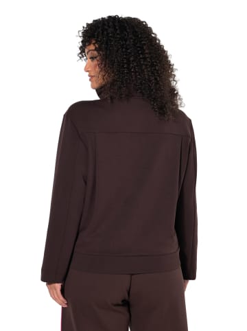 Sweatjacke in mahagoni