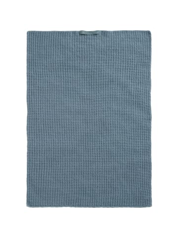 Küchen Handtuch gestrickt in staubig blau