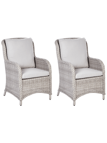 6er-Set Sessel CASCAIS in Beige/Grau