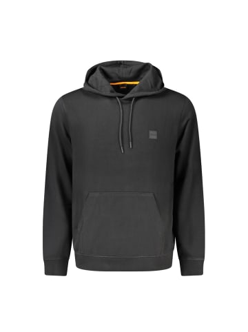 Schwarz Baumwolle Herren mit Kapuze Sweatshirt
