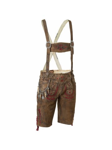 Lederhose Fittus in Braun