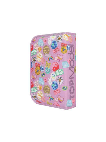 Deluxe Federtasche GIRL POWER inkl. Stifte TOPModel in Violett 5 x 15,5 x 22 cm