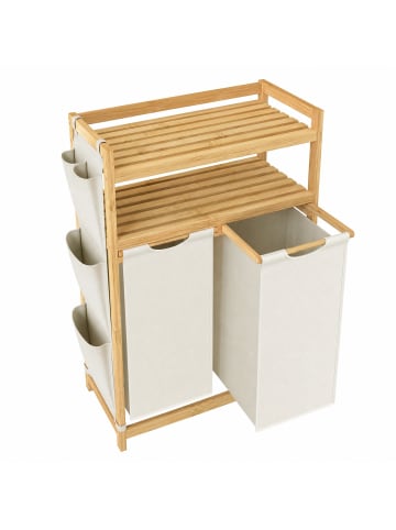 Wäschekorb Rocki in Weiß - (B)33 x (H)63 x (T)98 cm