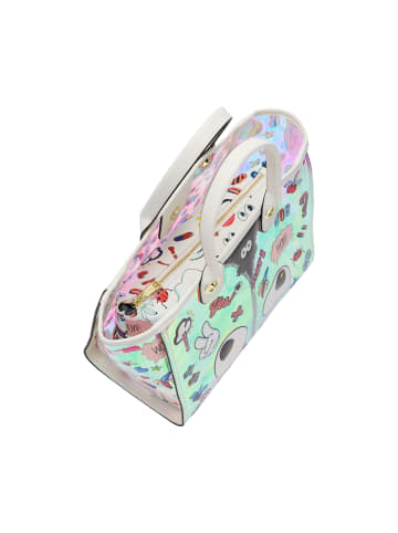 Women Tote Bag in White Multicolor