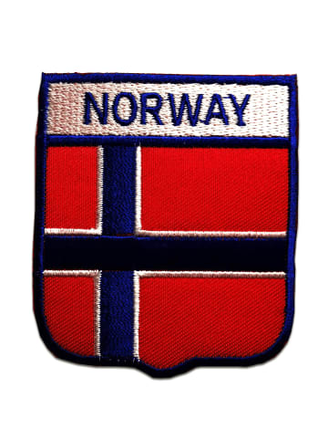 Norwegen Flagge FahneApplikation Bügelbild inRot
