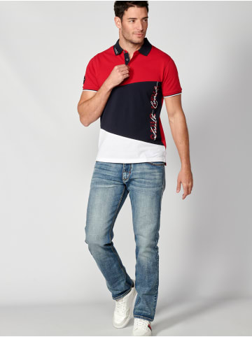Kurzarm-Polo in rot