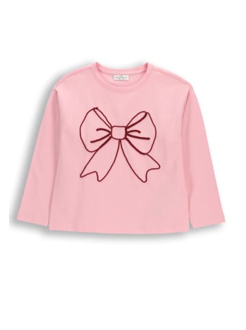 Langarmshirt in gedämpftes Rosa