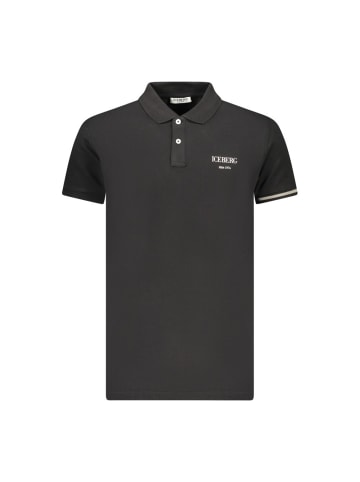 Schwarz Baumwolle Herren Polo Hemd