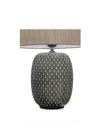 Pretty Classy Tischleuchte max60W E27 Dunkelgrau/Beige 230V Keramik