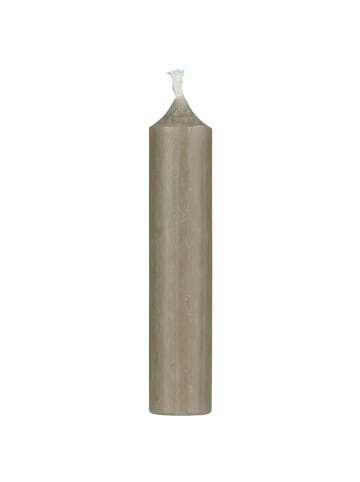 Rustikale Stabkerze 11 cm | Ø 2,2 cm in leinengrau