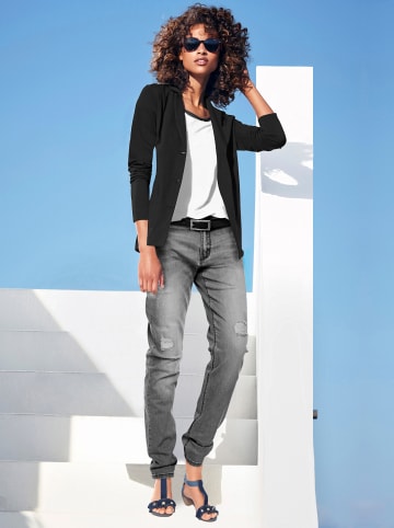 Jersey-Blazer in schwarz