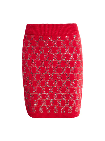 Damen Strick Minirock in Rot