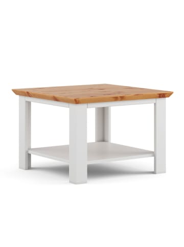 Couchtisch Marone Elite weiß / Kiefer Natur 70 / 70 / 48cm