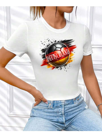 T-Shirt Germany Deutschland Fan Trikot WEISS