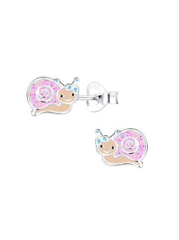 Ohrringe, Ohrstecker SCHNECKE in 925 Sterling Silber, 2-tlg.