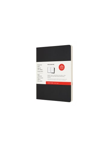 Notizhefte 2er Set, Liniert "Cahier Studien" in Schwarz |Packpapierbraun