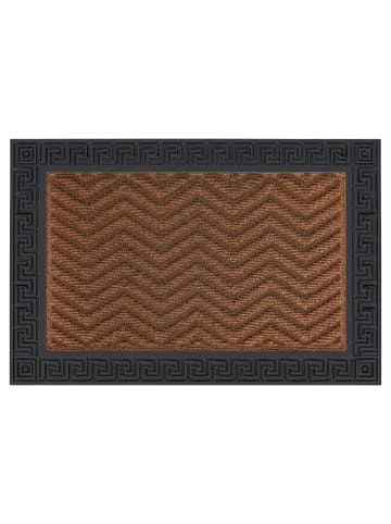 Fußmatte "Zickzack" in Braun - 60 x 40 cm