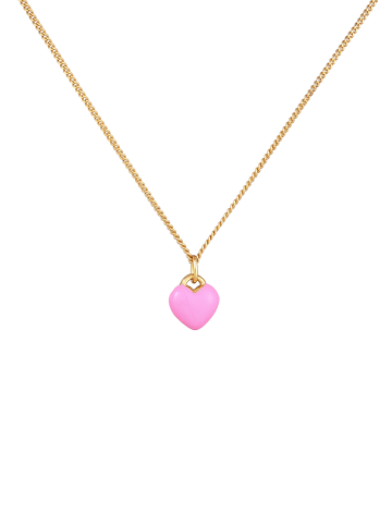 Halskette 925 Sterling Silber Herz in Gold