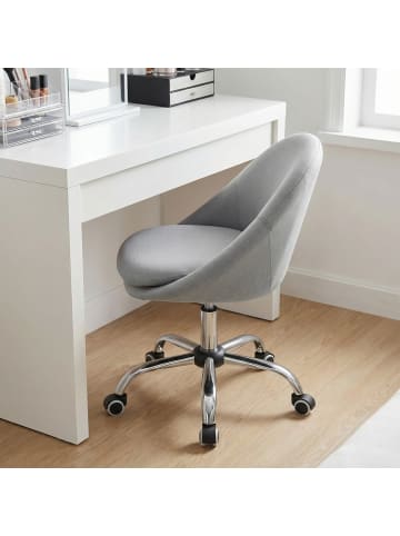 Bürostuhl Lenna in Hellgrau - (B)60 x (H)(80-90) x (T)60 cm