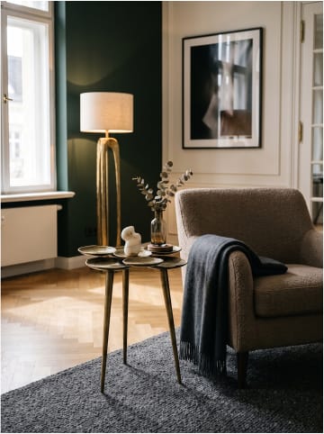 Beistelltisch lackiertes Aluminium, handgefertigt, für Wohnzimmer