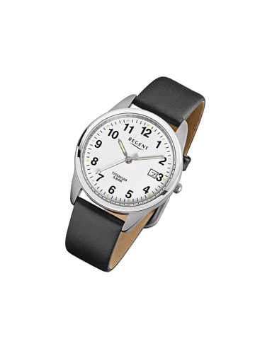 Analog-Armbanduhr Regent Titan-Uhren schwarz mittel (ca. 36mm)