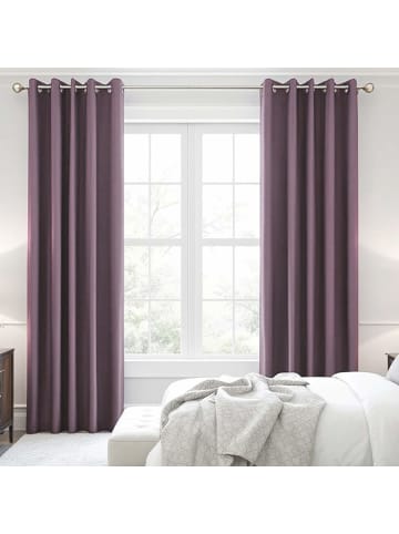 Blickdichter Ösenvorhang HARP in Violett
