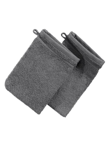 Waschhandschuh 2er-Pack Heidelberg in anthrazit