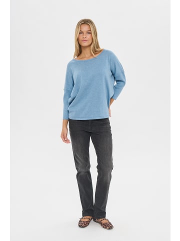 Strickpullover A2561, Casual fit in Blue Shadow Melange