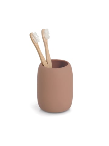 Zahnputzbecher BRASS TONE in Mocca, Ø 8,4 cm