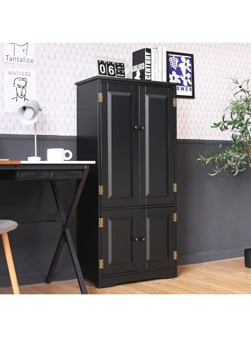 Garderobenschrank in Schwarz