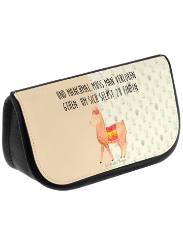 Kosmetiktasche Alpaka Stolz mit Spruch in Kaktus Grün