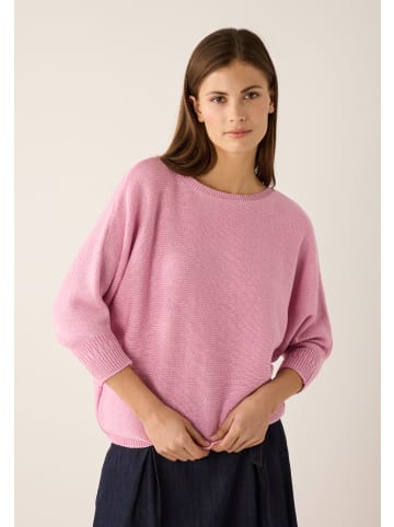 Fledermauspullover mit Glanzeffekt in sorbet rose