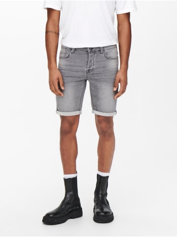 Denim Capri Jeans Shorts 3/4 Bermuda Pants ONSPLY in Grau