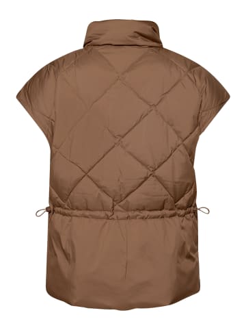 Steppjacke mit Stehkragen in Dark Coffee