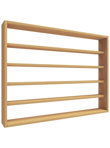 Holz Wandregal Wandvitrine Regal Deko Osado L in Buche