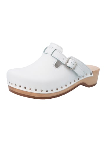 Clogs Riemen-Toeffler in Weiß