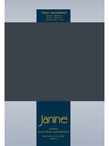 Janine Topper Spannbetttuch Elastic Jersey 5001 in titan