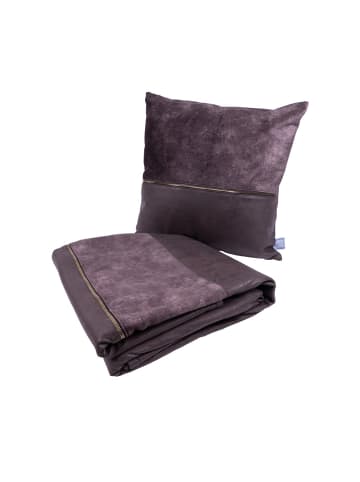 Dekokissen & Decke Picco 125 2er-Set in grau - braun